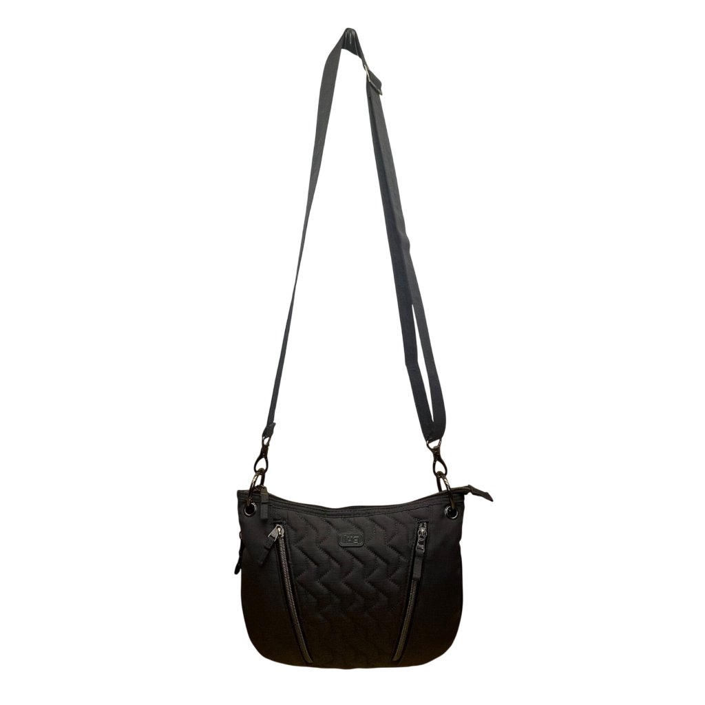 Lug Women’s Gray Quilted Nylon Adjustable Strap Durable Swivel Crossbody Bag